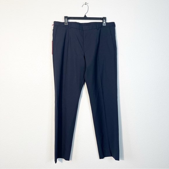 NEW Hugo Boss Heise Wool Dress Pants Size 34R Trousers Black